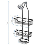 Anti-Swing Hanging Shower Caddy, over Head Shower Organizer Rustproof with Hooks