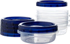 Clear Deli Containers with Lid Reusable Small Plastic Container Set, 4-Pack 8 Oz