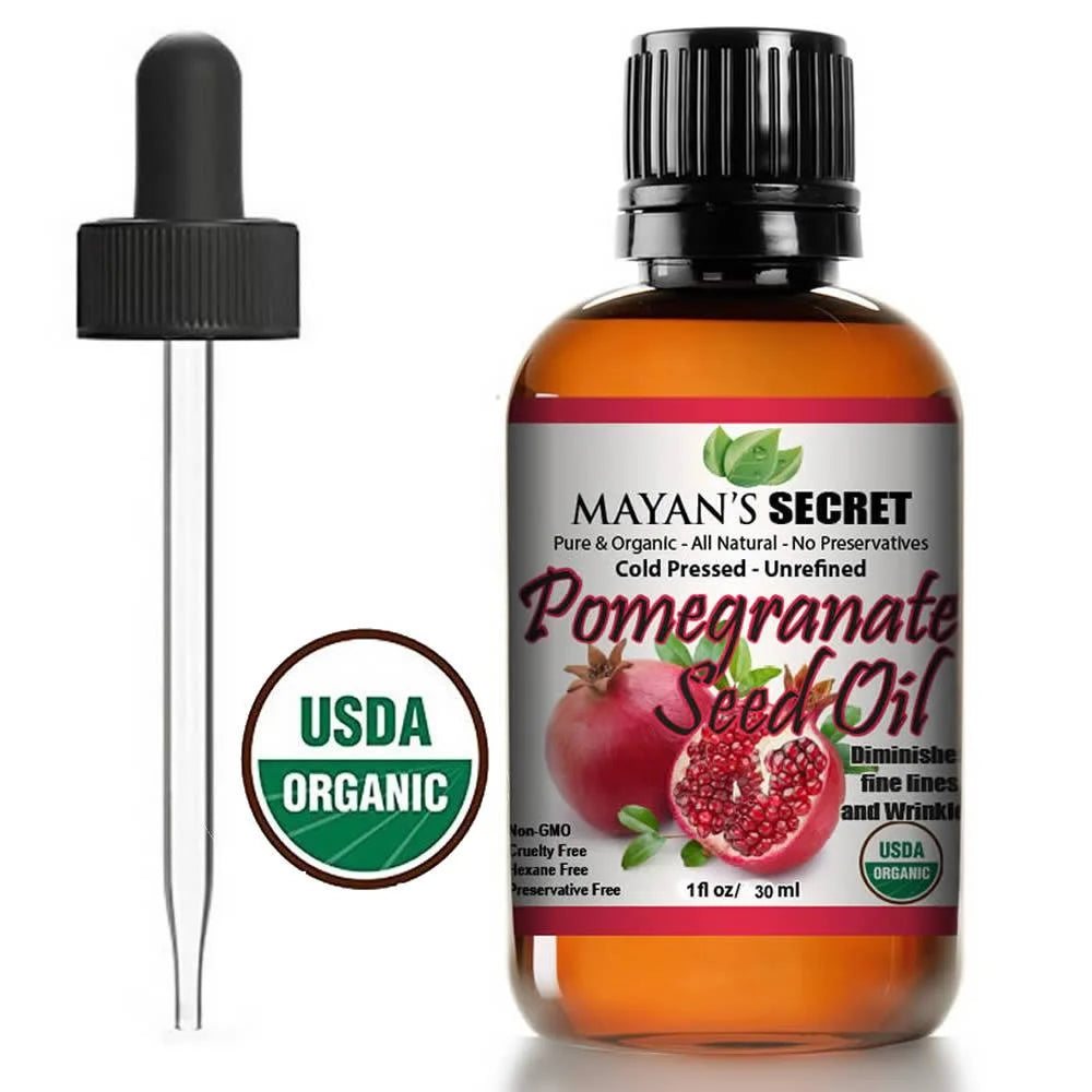 Mayan'S Secret Pure Rejuvenating Organic Pomegranate Seed Oil for Skin Repair - Cold Pressed for Skin, Hair and Nails - 1Oz