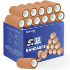 4”X15’ Self-Adhesive Bandage Wrap, Cohesive Athletic Tape for Sports 12 Pack Bro