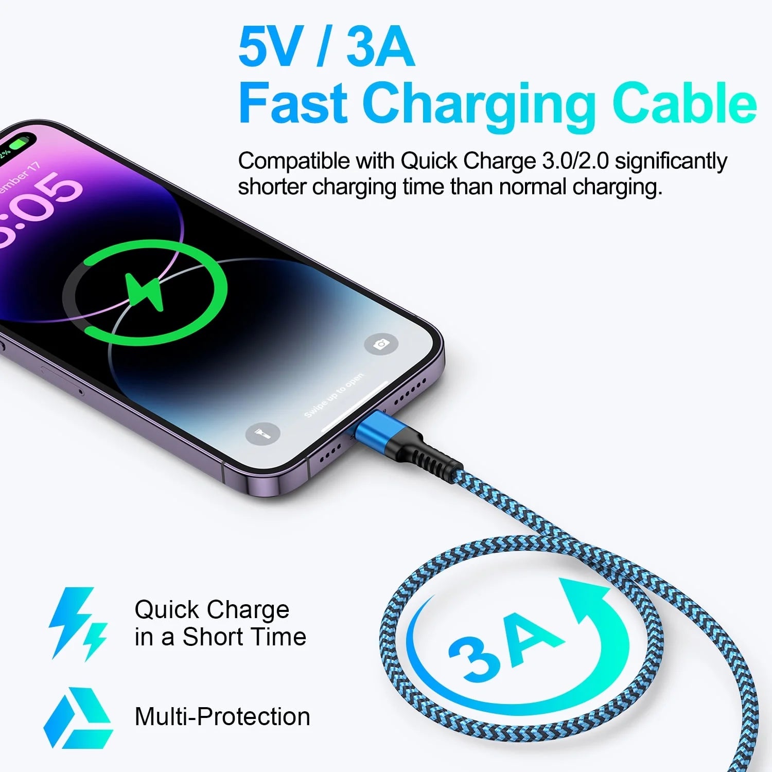 Compatible for Iphone Charger 2 Pack,Charger Block with Light-Ning Cable 10Ft,Wall Charger Charging Station Power Base with Charging Cord,Usb Charger Adapter Compatible for Iphone 14 13 12 11(Purple)