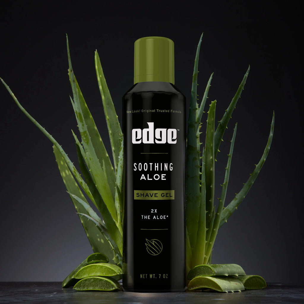 Edge Soothing Aloe Shave Gel for Men with Extra Aloe, 7 Oz