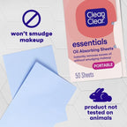 Essentials Oil Absorbing Sheets for Oily Skin, 50 Ct