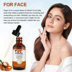 Argan Oil for Hair, Face & Skin from Morocco, Deep Hydration, Nourishes & Smoothes, 100% Pure & Natural, Cold Pressed, Cruelty Free, 2.02 Fl Oz (3Pack)