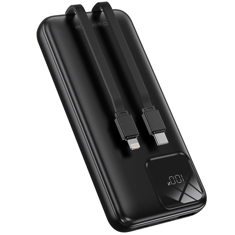 10000Mah Portable Charger Power Bank with Built in Cables 22.5W Fast Charging Fo