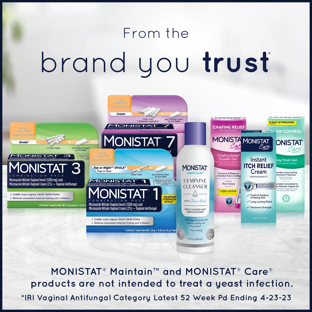 (3 Pack) Monistat Instant Itch Relief Cream for Women, Maximum Strength Feminine Itch Care, 1 Oz