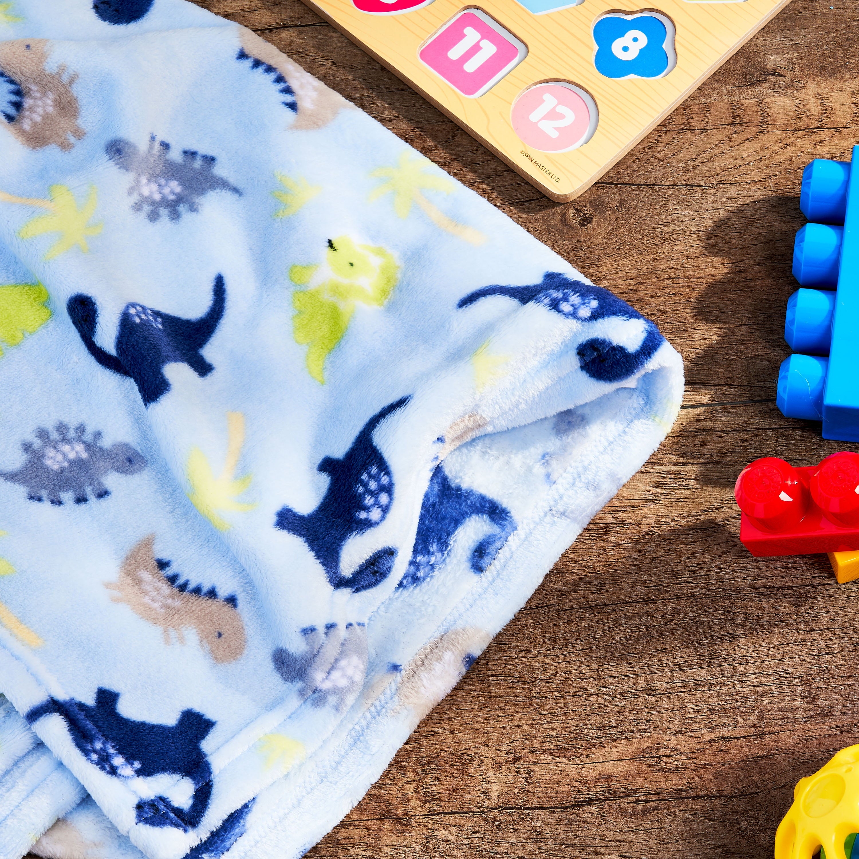Parent’S Choice Plush Baby Blanket, Blue Dinosaur, 30 in X 36 In