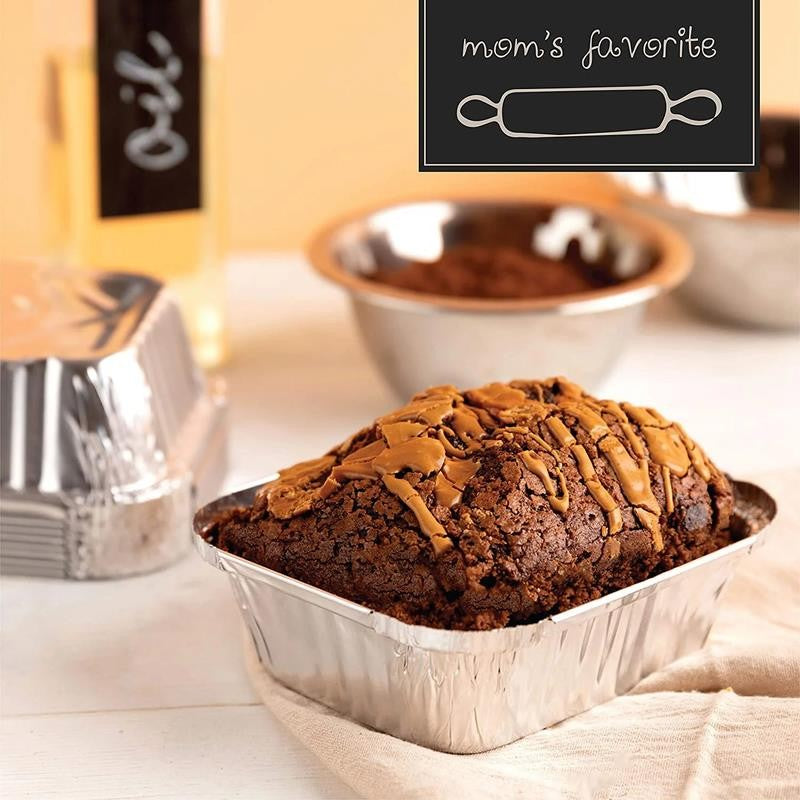 Aluminum Foil Baking Pans 5'' X 6'' X 2” Oblong Tin Foil Cake Pan for Ovens