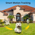 2K Security Camera Outdoor, 2.4Ghz Wi-Fi 360° View Pan/Tilt Wired Camera for Hom