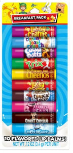 General Mills Cereal 10 Pack Assorted Lip Balms, 1.2 Oz