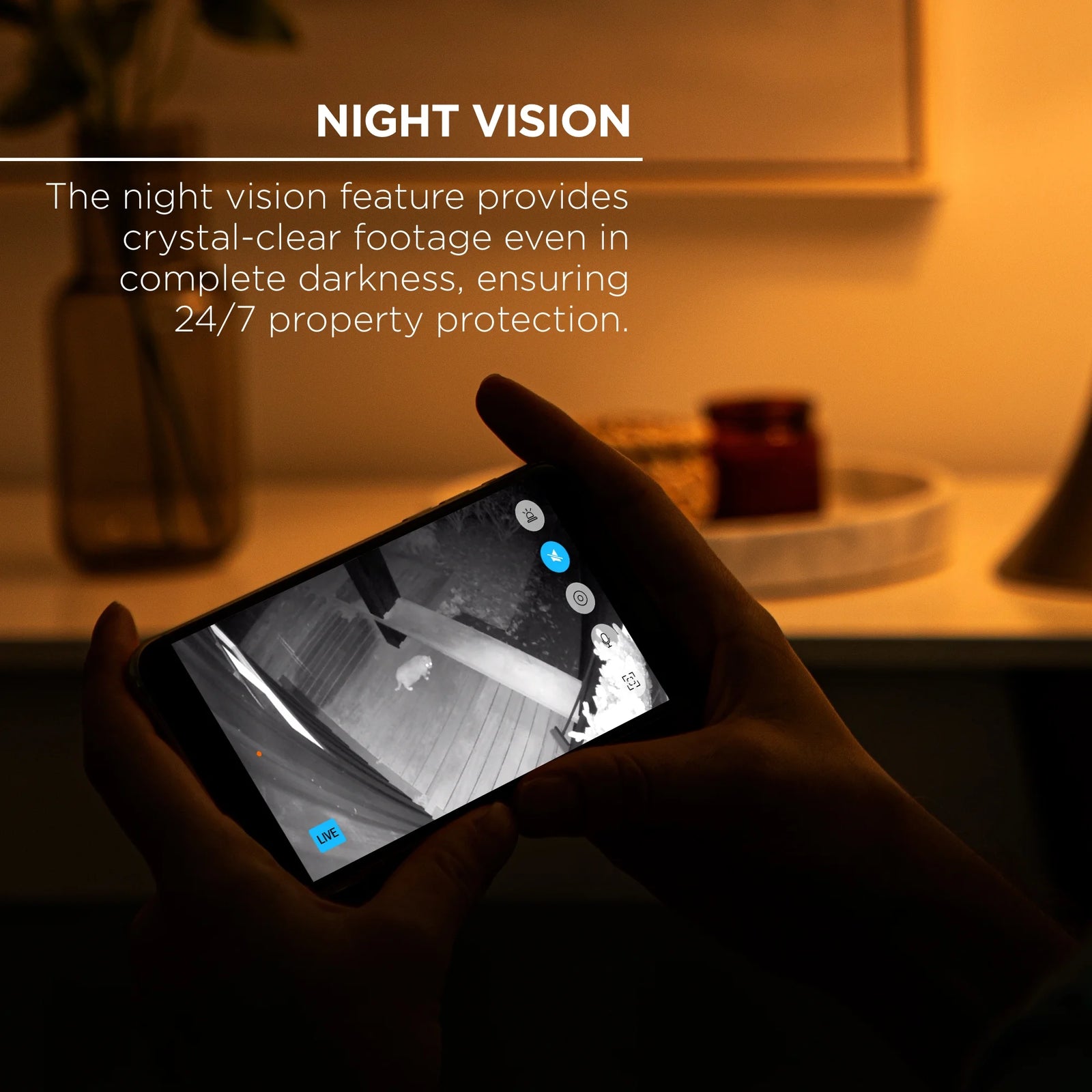 1080P Outdoor Security Camera - Weatherproof, Night Vision, Wi-Fi 2.4 Ghz, White