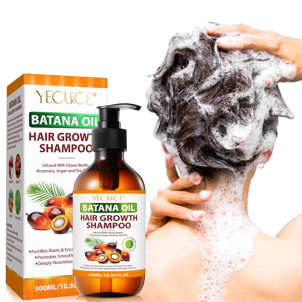 Batana Oil Hair Shampoo,Pure Plant Extracts Cleansing and Nourishing Scalp Shampoo,Daily Hair Cleaning & Care,Unisex,10.1 Fl.Oz