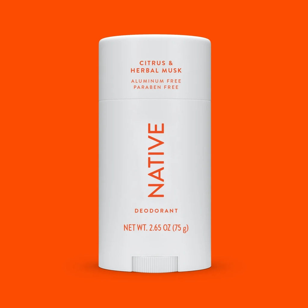 Native Deodorant, Aluminum Free, Citrus & Herbal Musk, Deodorant for Men and Women, 2.65 Oz