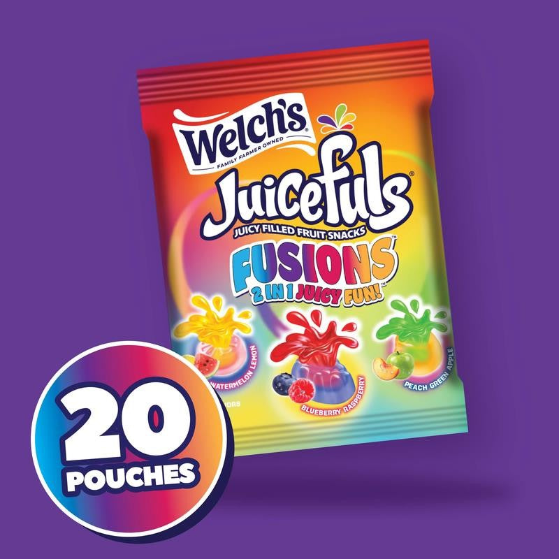 Fruit Snacks - Juicefuls Fusions, 20 Count Snack Box – 0.8Oz Snack Packs, Gluten