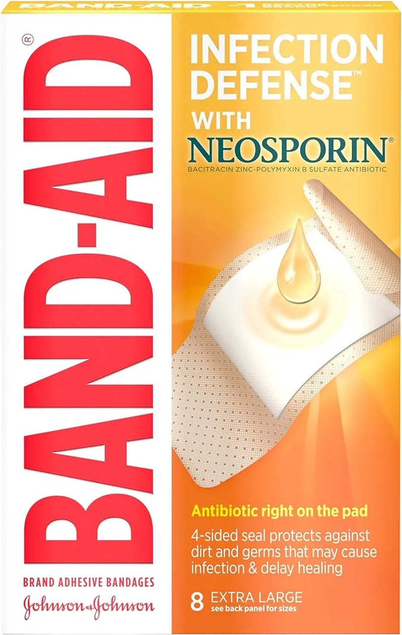 Brand Adhesive Bandages Infection Defense with Neosporin Antibiotic Ointment For