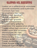 Castor Oil Organic USP Grade Hexane Free Cold Pressed Premium Fresh Pure 4 Oz