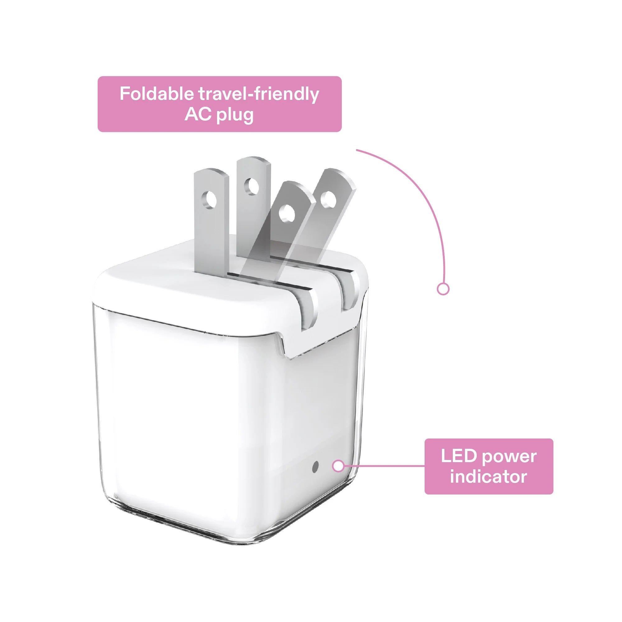 Onn 32W Dual-Port USB-C & USB-A Wall Charger, Fast Charging, USB-IF Certified, Foldable Plug, White – Compatible with Iphone, Ipad, Airpods, Samsung Galaxy, Note, Pixel & More