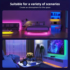 100FT Led Lights,Music Sync Strip Lights with APP and Remote Control,Rgb Color C