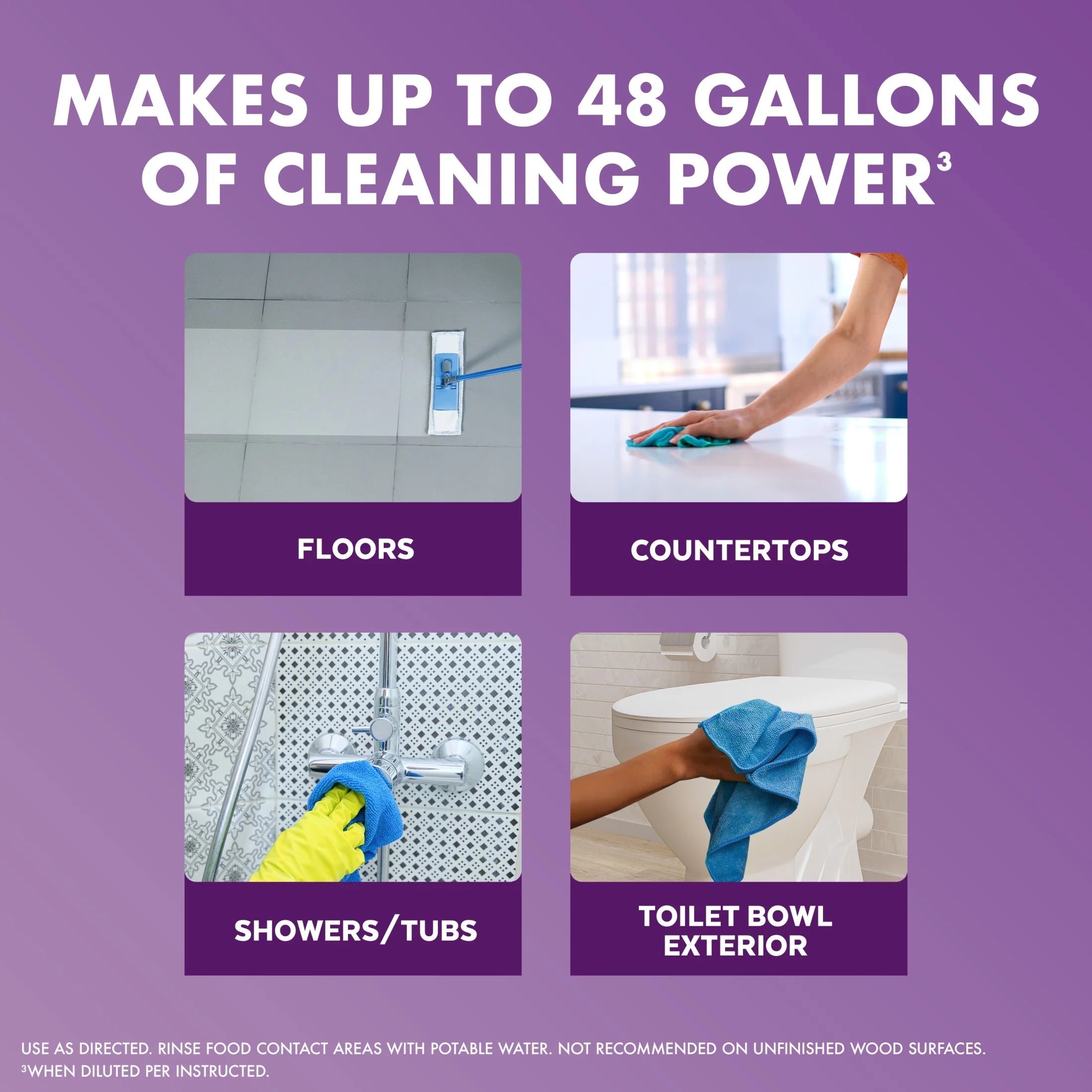 Lysol® Multi-Surface Cleaner, 2X Concentrated, Pourable Brand New Day, Lavender & Cotton Blossom Scent, 48 Oz