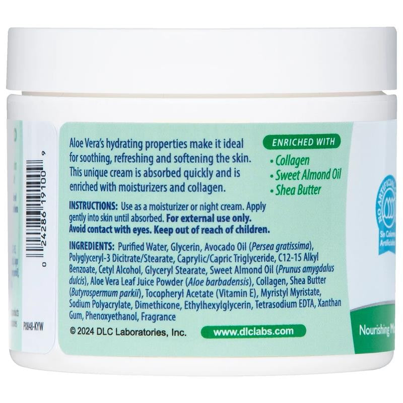 Aloe Vera Cream, Nourishing Moisturizer for Face, Enriched with Vitamin A, Sweet