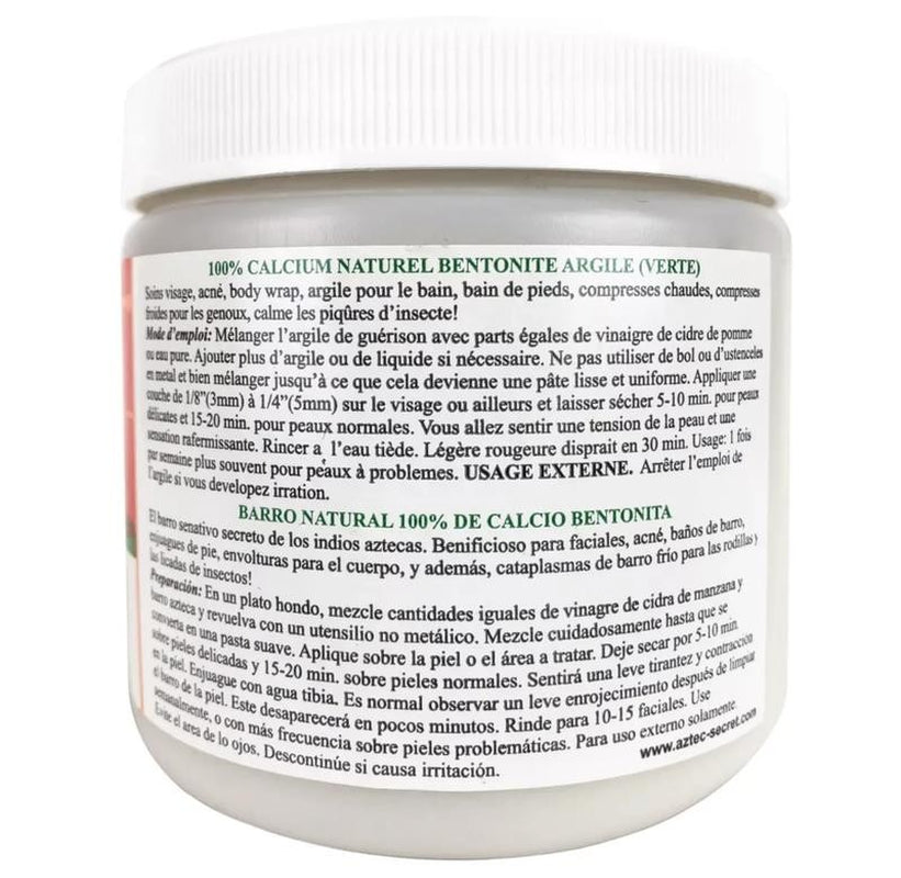 100% Natural Calcium Bentonite Clay Deep Pore Cleansing for Facial & Body Mask,