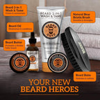 Adventurous Grooming Set, for All Beard Textures, Men, 5 Piece
