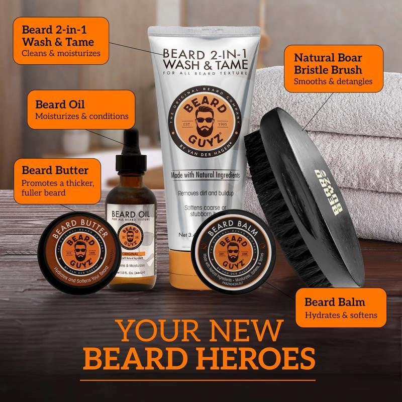 Adventurous Grooming Set, for All Beard Textures, Men, 5 Piece