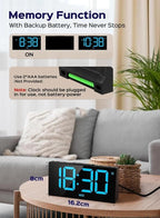 Alarm Clock for Heavy Sleepers, Digital Alarm Clock for Bedroom, Adjustable Brig