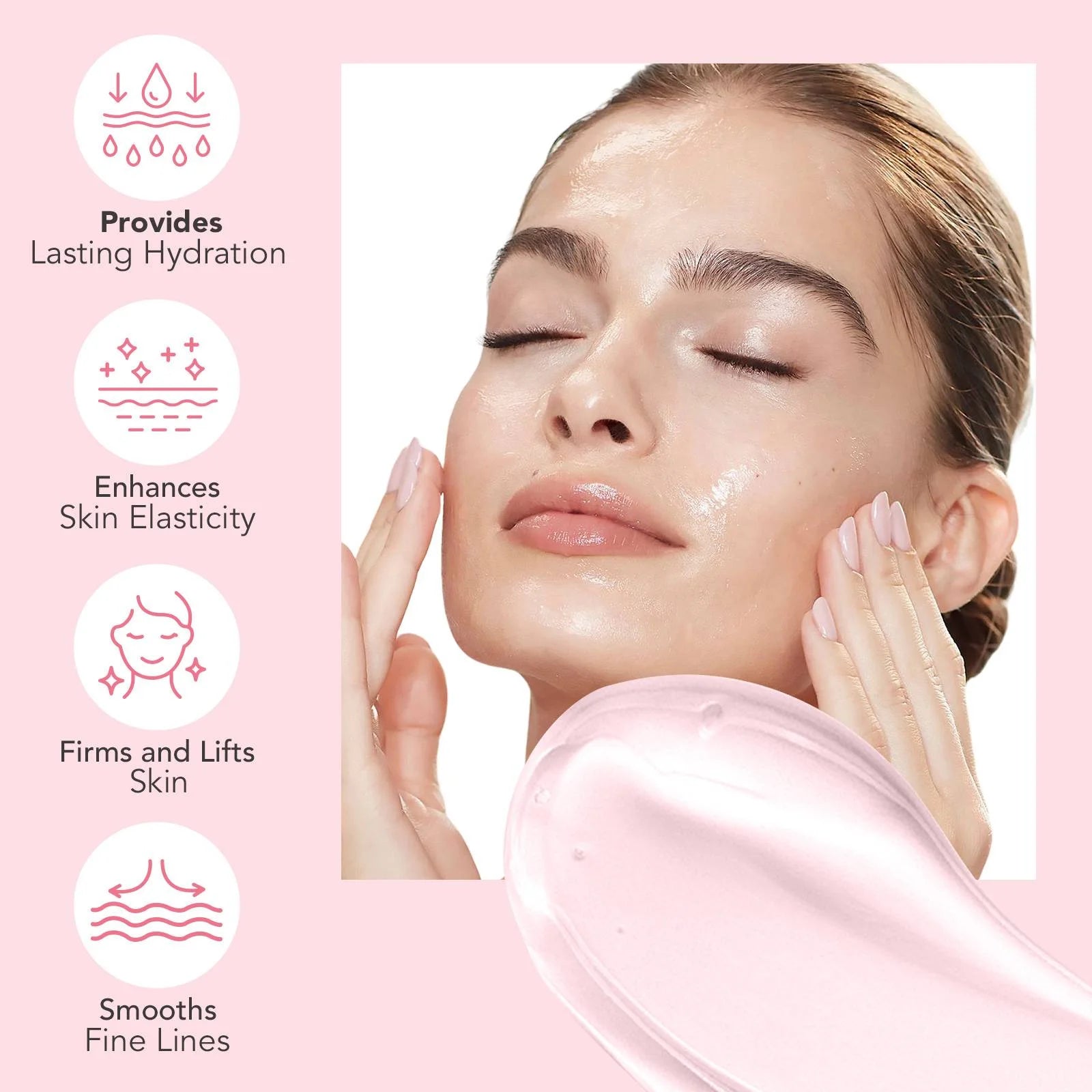 Aliver Collagen Night Wrapping Mask,Peel off Face Mask,With Brush, Reduce Sagging and Dullness for All Skin Type, 2.53 Fl.Oz