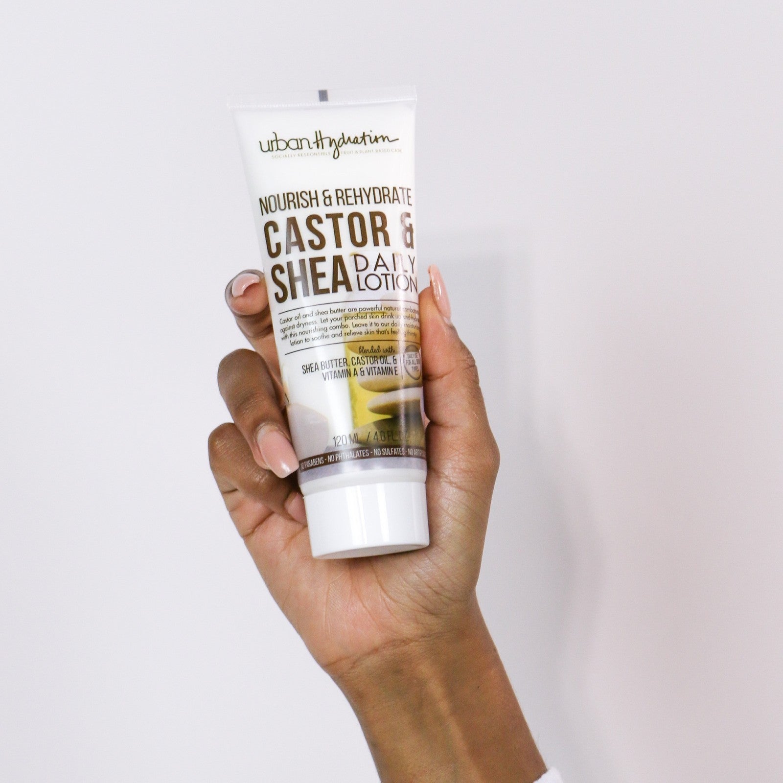 Castor & Shea Daily Face Lotion for All Skin Type, Nourish & Rehydrate 4 Fl Oz
