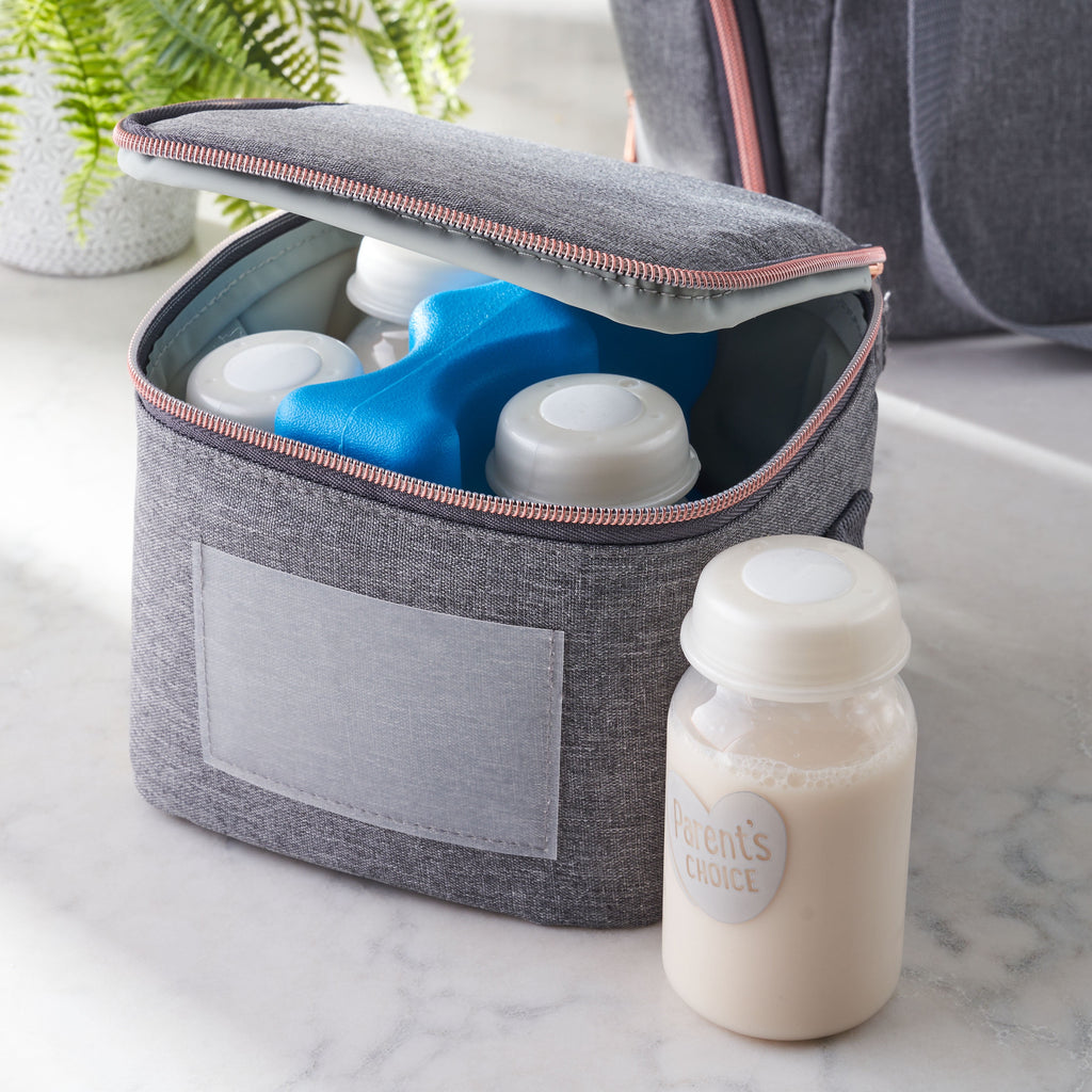 Parent'S Choice Breast Milk Cooler Bag, Heather Gray