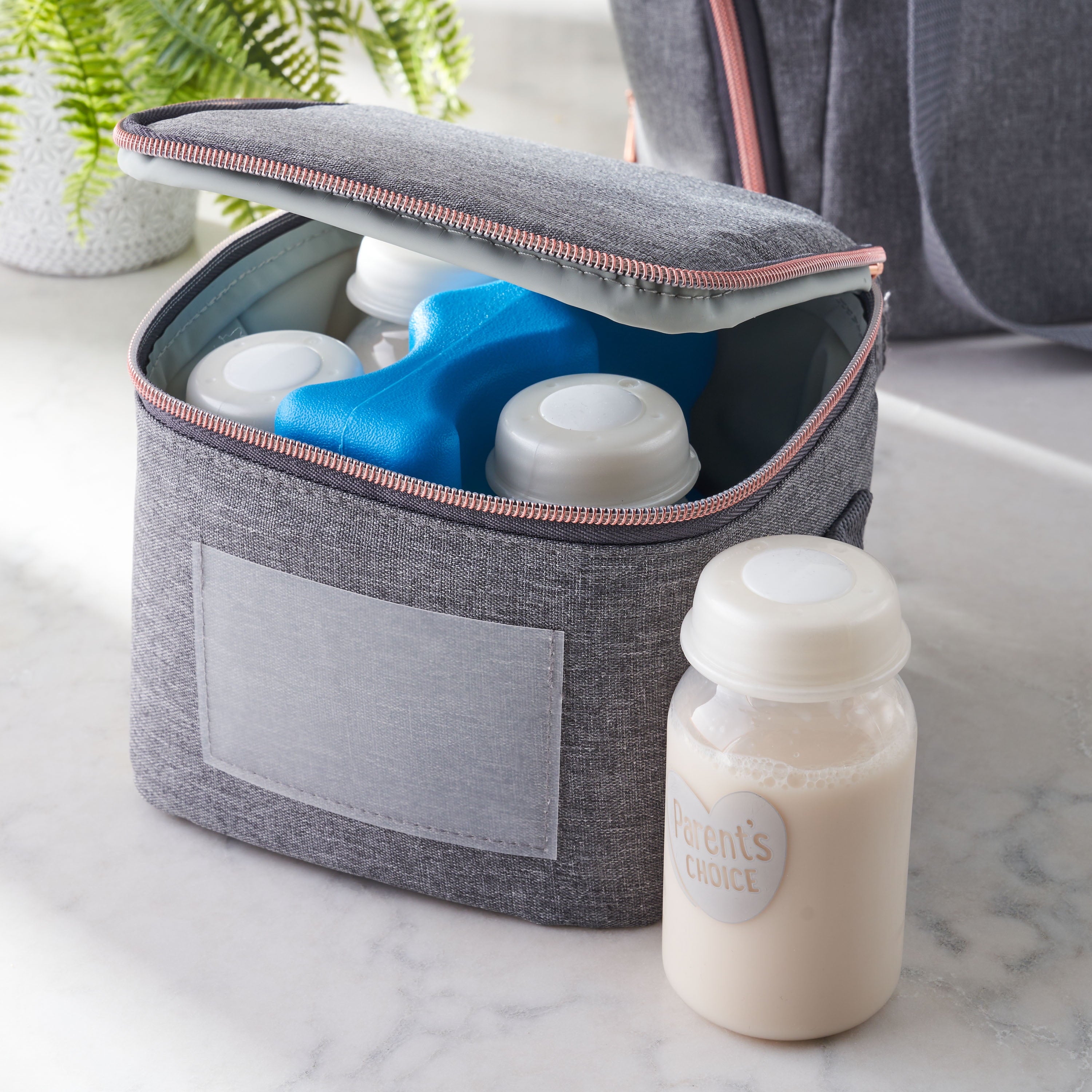 Parent'S Choice Breast Milk Cooler Bag, Heather Gray