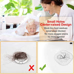 2 Packhair Catcher,Square Hair Drain Cover for Shower Silicone Hair Stopper With