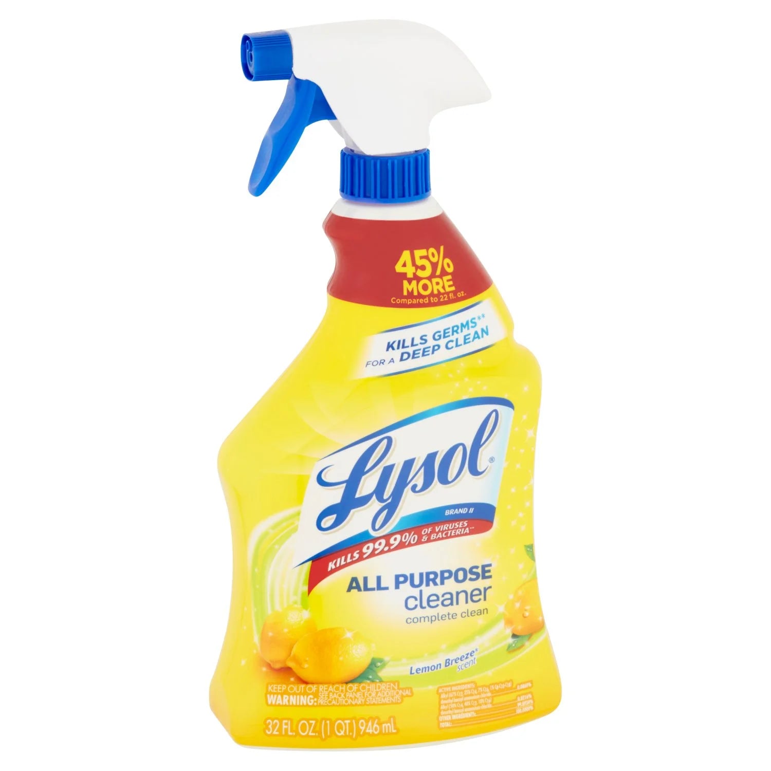 Lysol All Purpose Cleaner Clean Lemon Breeze 32 Oz Package May Vary
