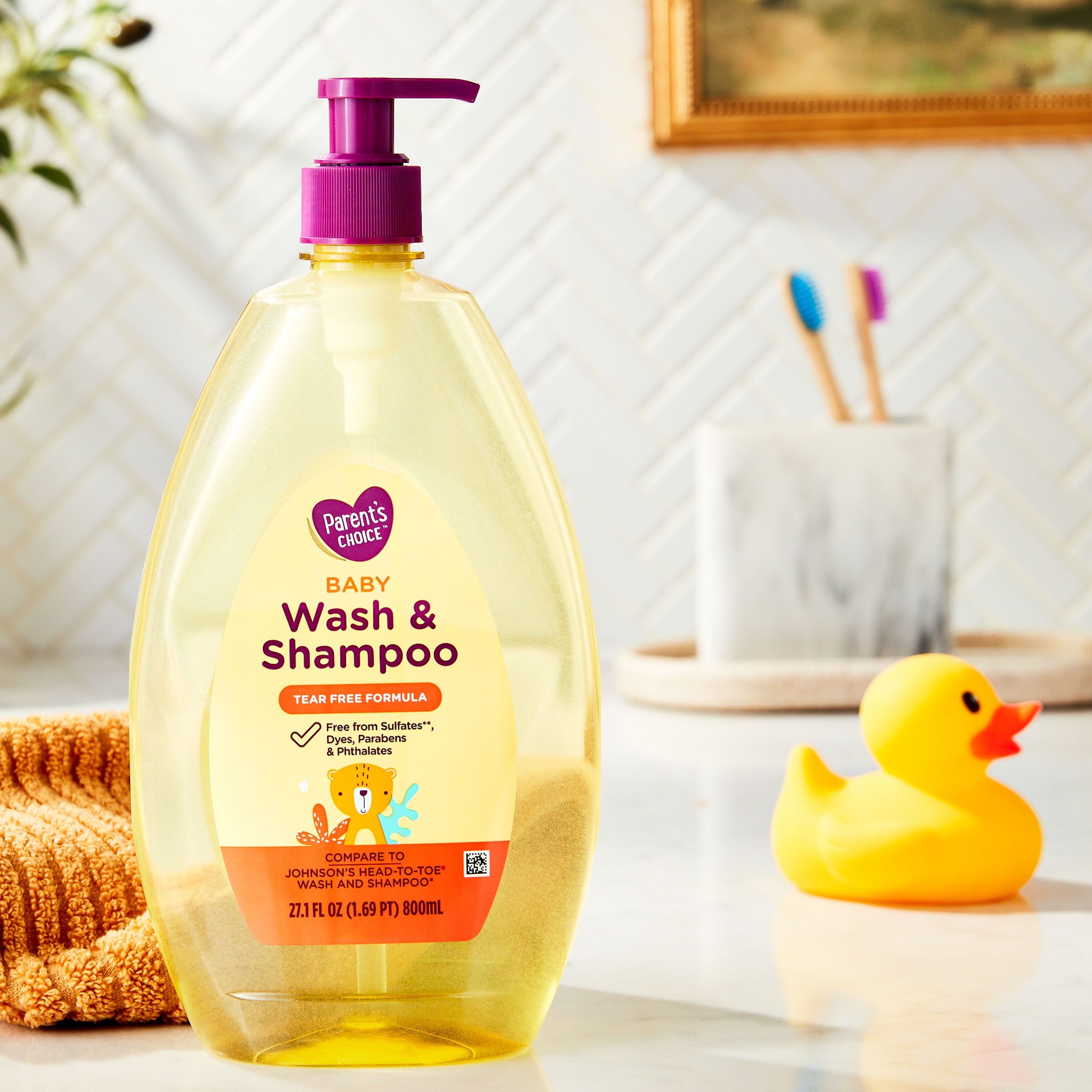 (2 Pack) Parent'S Choice Baby Wash & Shampoo Tear Free Formula, 27.1 Fl Oz