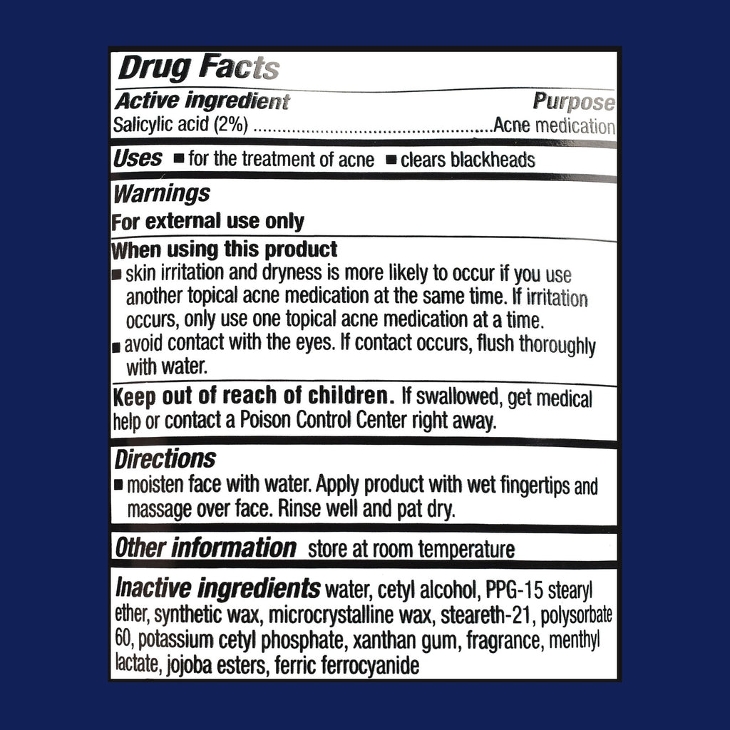 (3 Pack) Blackhead Clearing Scrub with 2% Salicylic Acid for Acne Care, 5 Oz, C