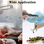 12 Pcs Precision Tweezers Set, Premium Craft Tweezers Kit, Stainless Steel Elect