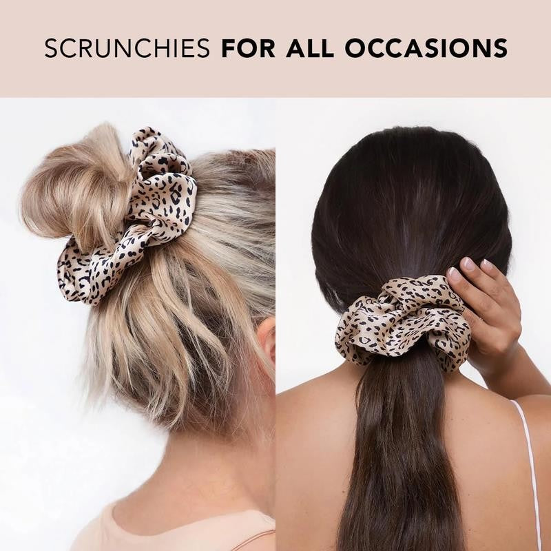 Brunch Scrunchie Hair Tie, Multicolor Leopard, 1 Ct