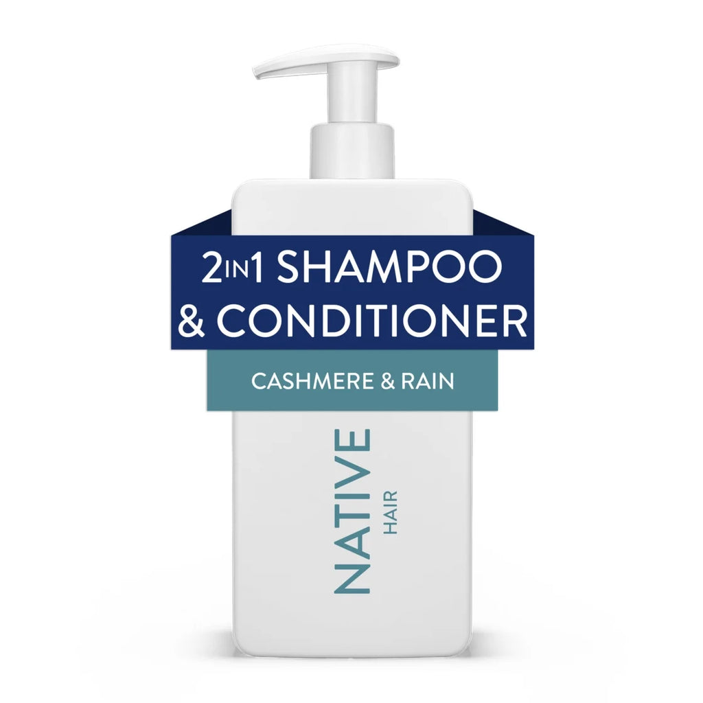 Native 2N1 Shampoo and Conditioner, Cashmere and Rain, Sulfate Free, 16.5 Fl Oz