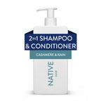 Native 2N1 Shampoo and Conditioner, Cashmere and Rain, Sulfate Free, 16.5 Fl Oz