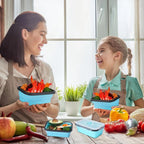 4 Pack Silicone Collapsible Bowls with Airtight Lids, Collapsible Food Storage C