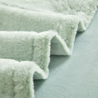 Parent'S Choice 30" X 40" Reverse Backdye Faux Fur to Micromink Baby Blanket, Green