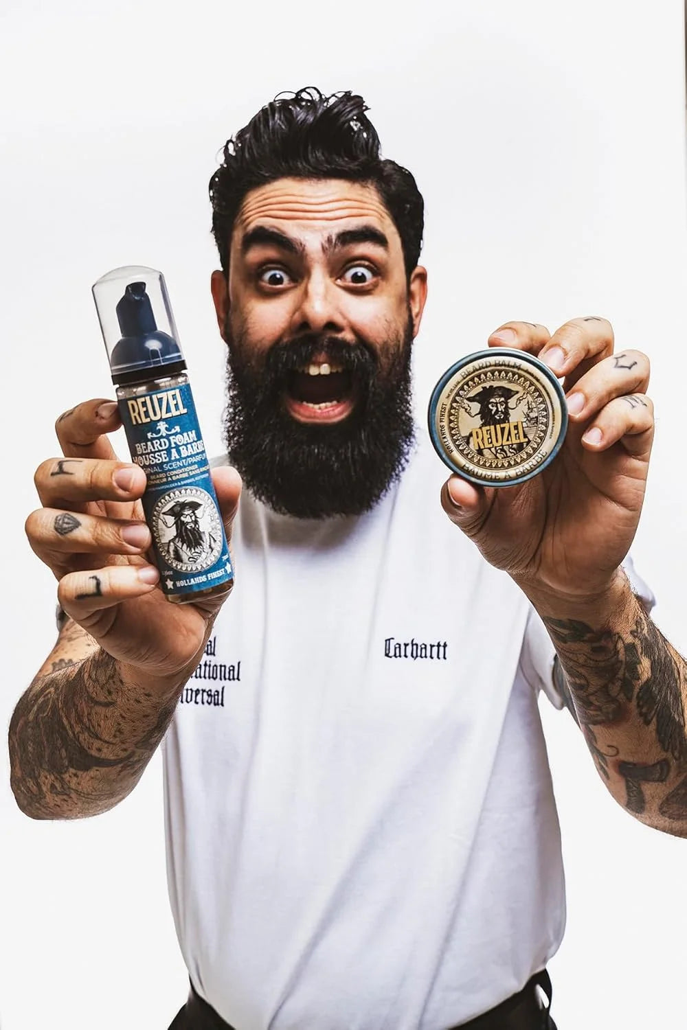 REUZEL Beard Balm, Light Hold, Moisturizing, Deep Wood Scent, 1.3 Oz