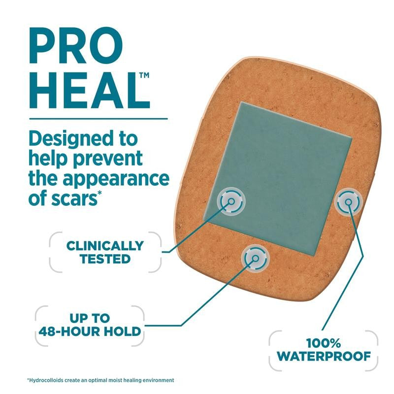 Brand Extra Large Pro Heal Bandages + Hydrocolloid Pads, 5 Count