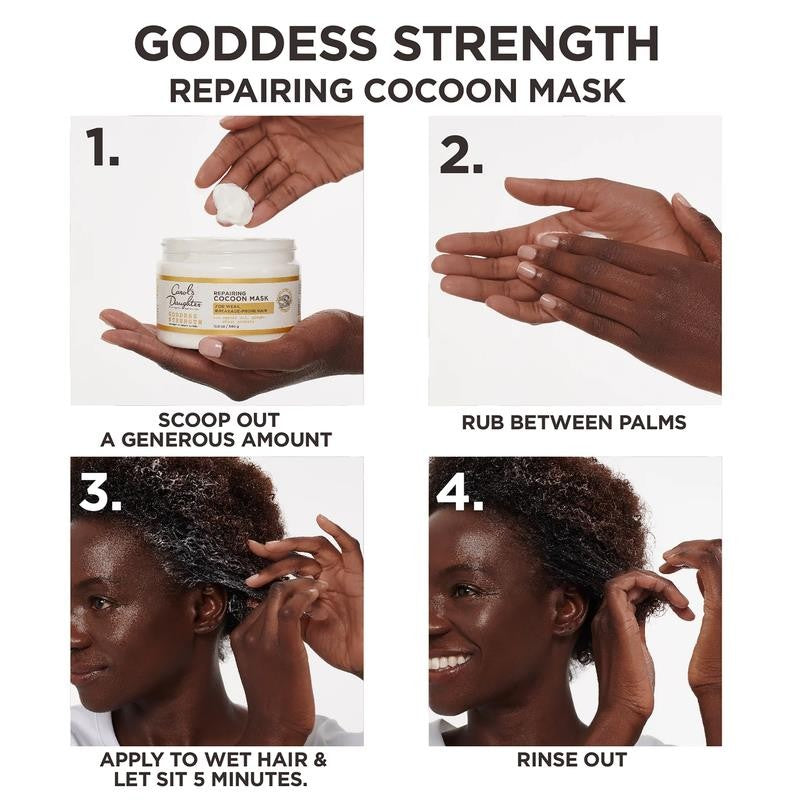 Goddess Strength Repairing Hair Mask for with Damaged Hair with Castor Oil, 12 O