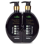Herbishh Keratin Shampoo and Conditioner Set – Shiny & Frizz-Free, All Hair Types, Unisex, 450Ml