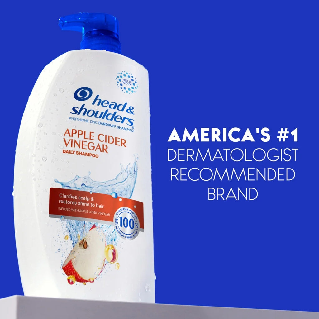 Head and Shoulders Dandruff Shampoo, Apple Cider Vinegar, 28.2 Fl Oz