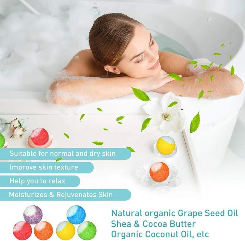 Bath Bombs, 30 Pcs Natural Organic Mini Bath Bombs Gift Set, Handmade with Rich