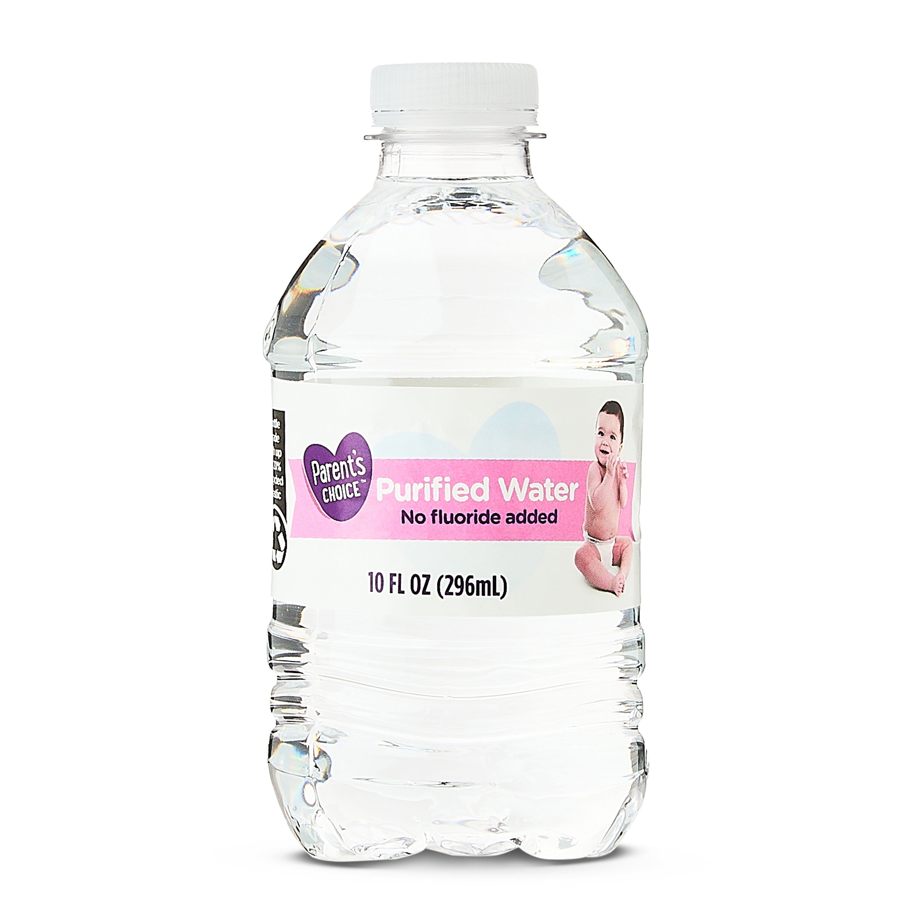 (4 Pack) Parent'S Choice Purified Water, 10Oz, 15 Pack Bottles