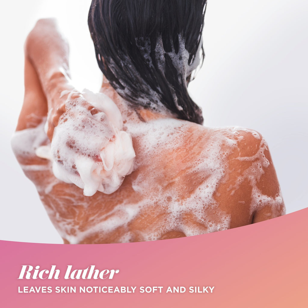 Body Wash for Women, Daily Silk White Peach & Orange Blossom for Dry Skin 30 Fl